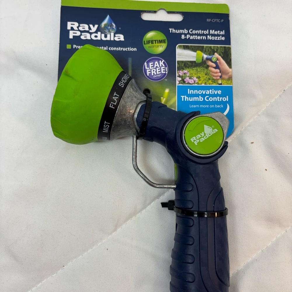 New Ray Padula Green and Blue Garden Hose Nozzle